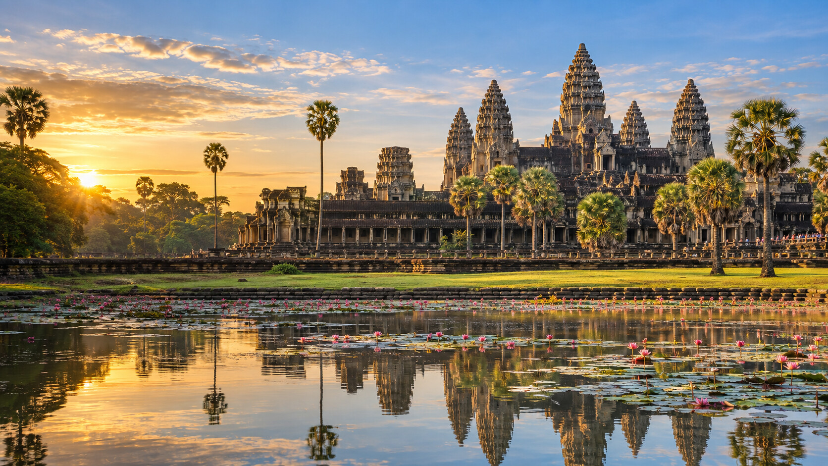Angkor Wat in clear morning light