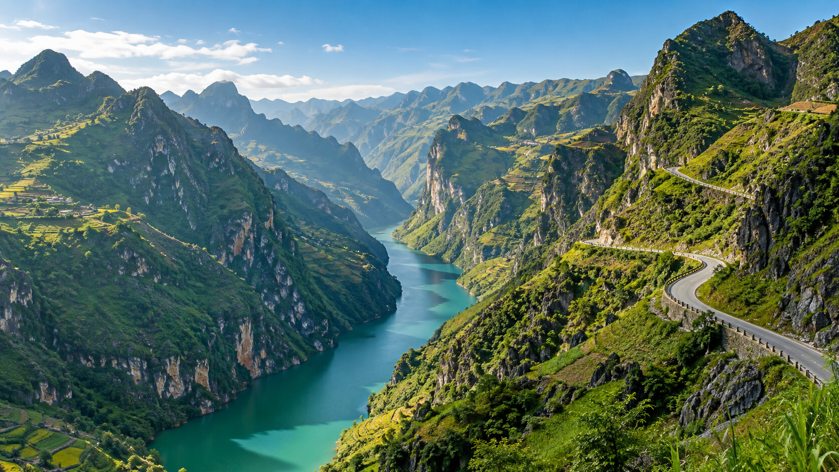 Mountain road in Ha Giang