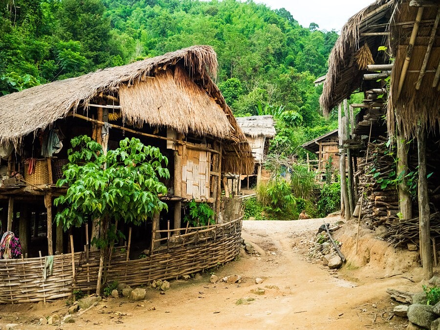 Lahu community in a mountain village